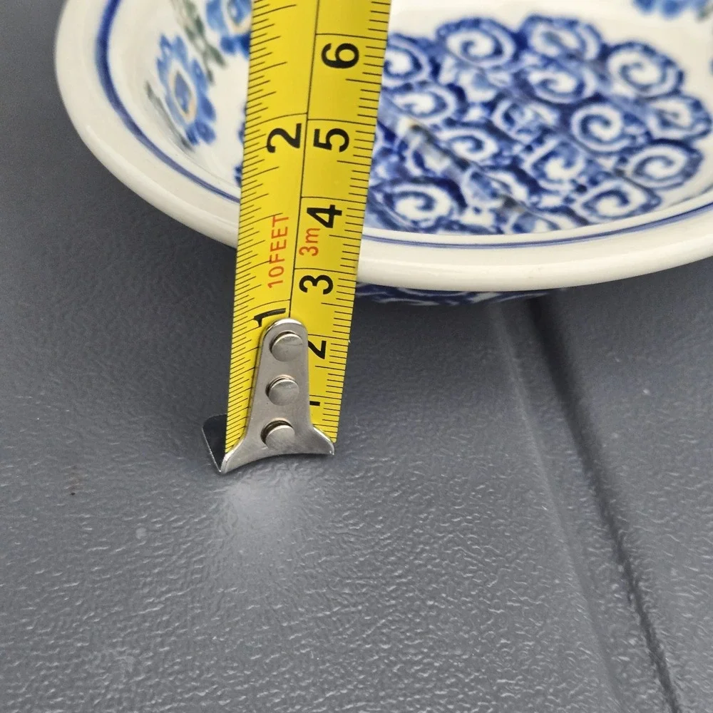 Polish Pottery Boleslawiec Small Oval Soap Dish Traditional Peacock Eye Pattern